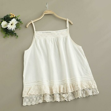 小清新花邊吊帶上衣253321