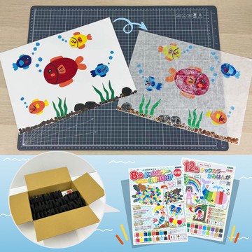 箱購優惠【拓印美術】日本誠文社_色紙版畫8色/12色 免膠水免油墨