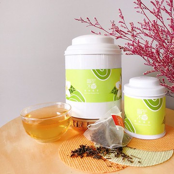 【無花不茶】經典原味茶-茉莉綠茶—3g三角茶包x10入_大圓罐裝