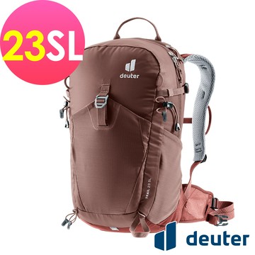 【deuter 德國】TRAIL輕量拔熱透氣背包/登山背包23SL(3440424葡萄乾/女性窄肩款)