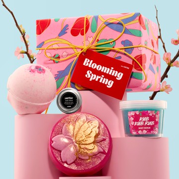 【LUSH 英國直營】讓你心花朵朵開｜花漾盛放｜沐浴保養禮盒｜情人節限定