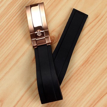 勞力士手表帶硅膠鬼王游艇迪通拿綠玻璃黑水鬼綠水鬼橡膠帶20MM【北歐家居生活】