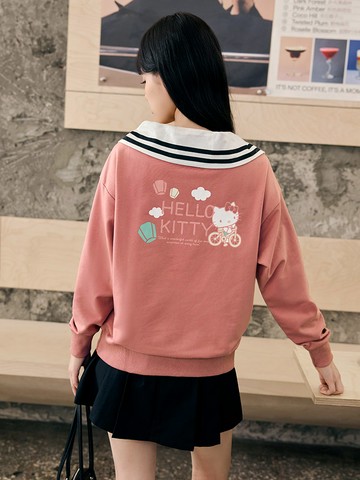 玩轉百tee．KITTY環島台灣系列水手領半開襟上衣