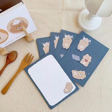 奶油鼠糖果吃飽飽明信片