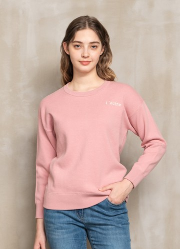 *舒心自適厚磅落肩針織衫