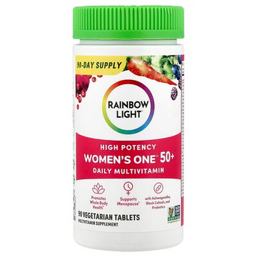Rainbow Light, 50 歲以上女性每日一次™ 多維生素，優效，90 片素食片