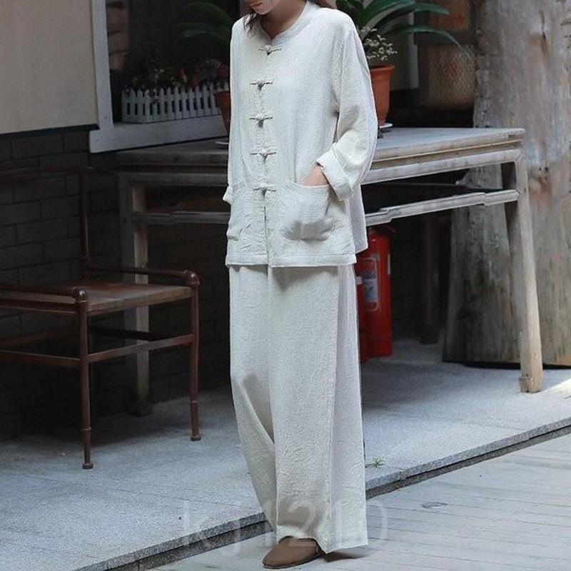 太極拳パンツ太極拳ウェア太極拳服パンツ綿麻リネンコットンカンフー服