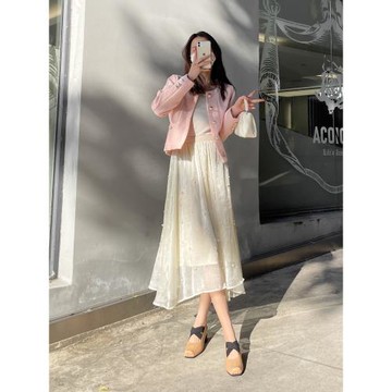 【美麗君】真皮方頭粗跟單鞋女法式復古芭蕾舞交叉帶瑪麗珍高跟鞋