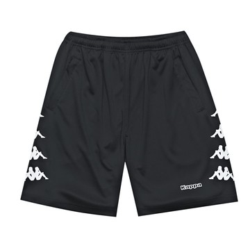 KAPPA義大利型男針織吸濕排汗半短褲 黑32166YW005