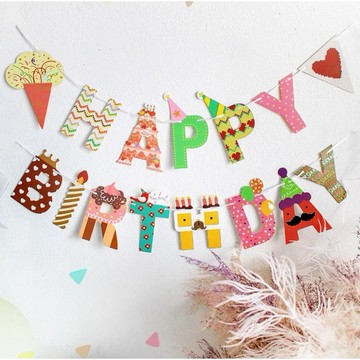 俏鬍子 生日旗【台灣現貨】燙金款 派對旗 生日派對 派對佈置 彩旗 生日裝飾 鬍子 慶生 布置 派對佈置 生日背景