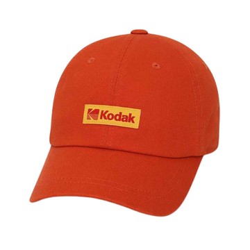 韓國 KODAK 經典標誌棉質棒球帽 深橘色D.ORANGE