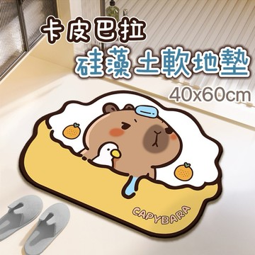 【隔日到貨】矽藻土軟墊 吸水地墊 踏墊 腳踏墊 硅藻泥軟墊 地墊 廚房 浴室地墊 防滑墊 卡通地墊 矽藻泥 卡皮巴拉