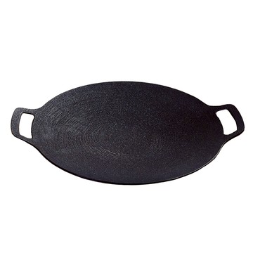 Lacena 電磁爐可用 重力鑄造 IH 萬用烤盤 鍋底年輪紋路易清洗 一體成形堅固耐用 大理石表面處理防刮耐磨  38cm  1個