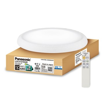 Panasonic 31.7W 新升級 增亮20% 和卷 遙控 調光調色吸頂燈LGC31215A09