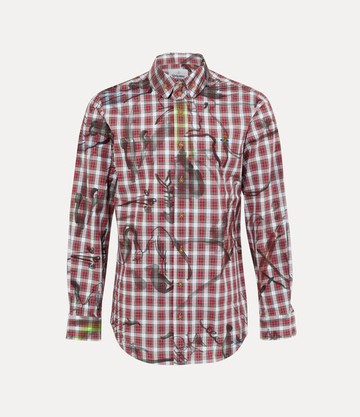Vivienne Westwood Two Button Krall Shirt Printed Check Red 50 Men