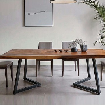 優樂悅~鐵藝桌腿支架金屬大板桌子桌架會議辦公桌腳架茶幾吧臺桌腳定制