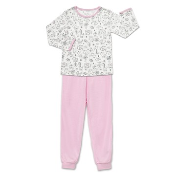 BabyCity 【Baby City 】天絲萊賽爾長袖套裝/可愛粉(110~140cm)