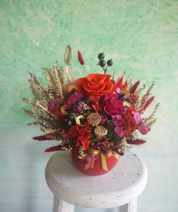 鴻圖大展 II.喜氣紅色系.乾燥花.開幕.升遷首選.