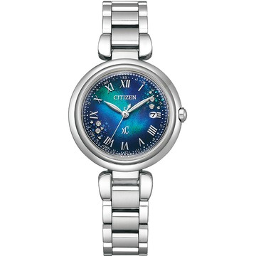 CITIZEN 千彩之海 限量 XC 鈦金屬光動能電波萬年曆女錶 開學新裝備 ES9460-61L