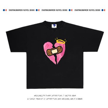 250克重磅全棉ins潮流百搭oversize圓領寬松短袖T恤小眾情侶TEE