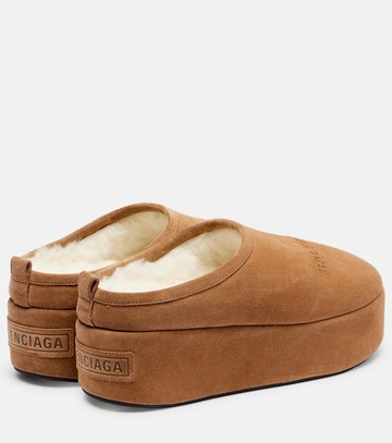 Balenciaga Alaska suede platform mules