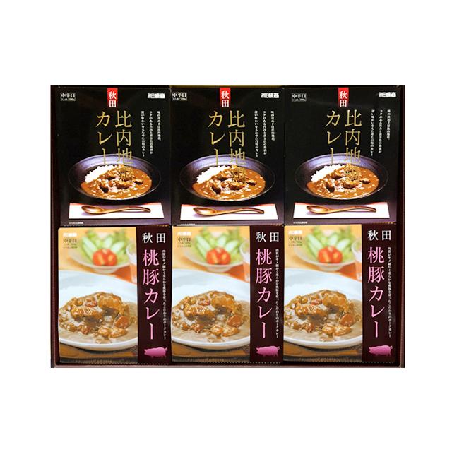 比内地鶏カレー・桃豚カレー詰め合わせセット6食入り CM-35N