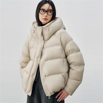 【米蘭精品】現貨+預購 頂級真羽絨外套90%鴨絨羽絨衣秋冬外套保暖上衣大碼休閒女裝-連帽泡芙短版4色74mw63