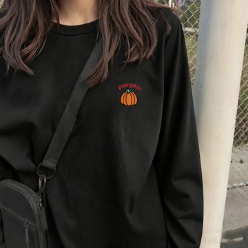 免運 【輕柔舒適】韓版寬鬆圓領長袖上衣 女裝 衣服 寬鬆上衣 顯瘦上衣 長袖t恤 薄長袖 長袖內搭 打底衫 2558