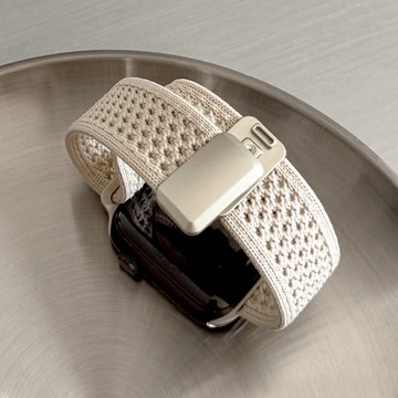 透氣 針織尼龍錶帶 適用 Apple Watch 11 錶帶 10 9 8 7 6 SE蘋果手錶錶帶 46mm 蘋果錶帶