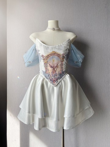 手繪抹胸上衣