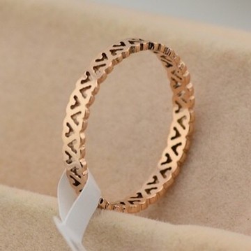 現貨+預購 玫瑰金戒指 銀飾-鏤空愛心時尚母親節生日情人節禮物女飾品71am19【獨家進口】【米蘭精品】