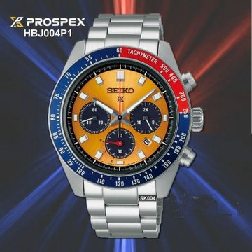 SEIKO精工 最新PROSPEX太陽能計時錶41㎜可樂圈橘熊貓 SK004(HBJ001P4/V192-00B0Y)