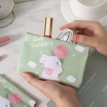 自動閉合緊口收納包口紅化妝包零錢包充電器有線耳機數據線收納袋