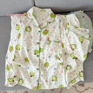 超柔軟雲朵棉卡通春秋季睡衣女kitty貓長袖長褲家居服可外穿套裝長袖睡衣長袖睡衣女生居家睡衣可愛睡衣家居服