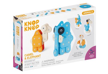 KNOP KNOP毛氈積木玩具 Camel+Elephant 駱駝大象組(可水洗)