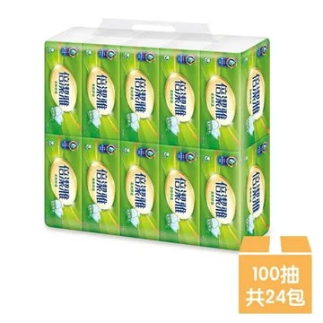 【PASEO 倍潔雅】柔軟舒適抽取式衛生紙100抽x12包x2串
