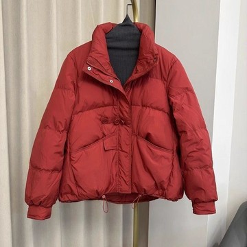 破價好物 爆款出清  外套 日本 冬季外套 韓國 女外套 秋冬外套 開衫外套 加厚 寬鬆小個子羽絨服短款立領2024加厚