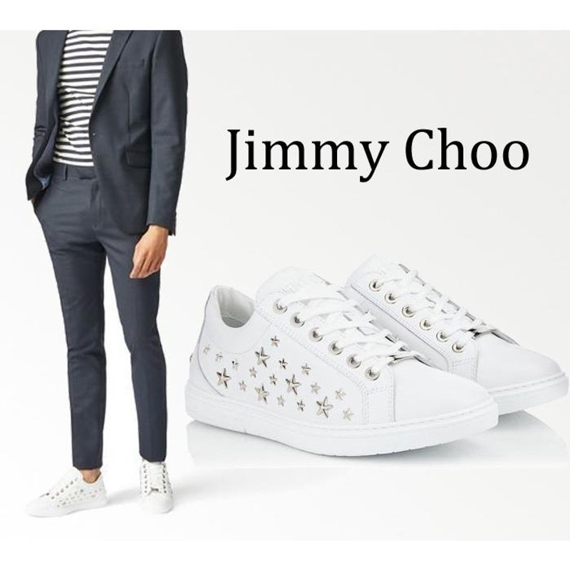 ジミーチュウ Jimmy Choo Cash レザースニーカー ホワイト サイズ40