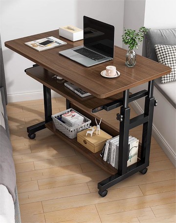 床邊桌可移動家用升降小桌子電腦桌臺式桌子臥室家用學生伸縮書桌/升降桌/邊桌/可移動桌/書桌/辦公桌/學習桌/電腦桌/筆記本桌/桌子