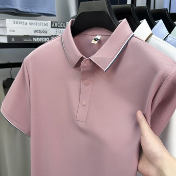 【巴黎精品】現貨+預購 夏季短袖上衣男襯衫高爾夫球衫冰絲提花T恤商務休閒純色-薄款男POLO衫9色a1jw31