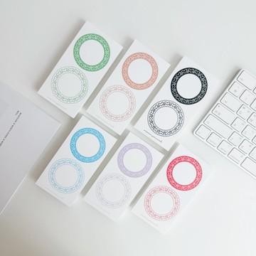療癒圓心心造型手帳貼紙