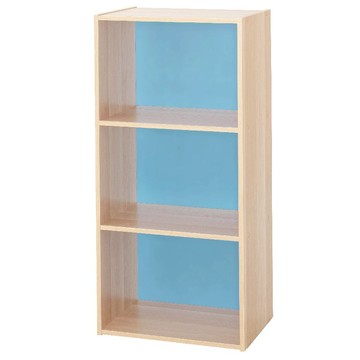 IRIS OHYAMA 愛麗思歐雅瑪 繽紛木製三層組合收納櫃 ACX-3 原木色 白色 藍色  原木色+白色+藍色  1個