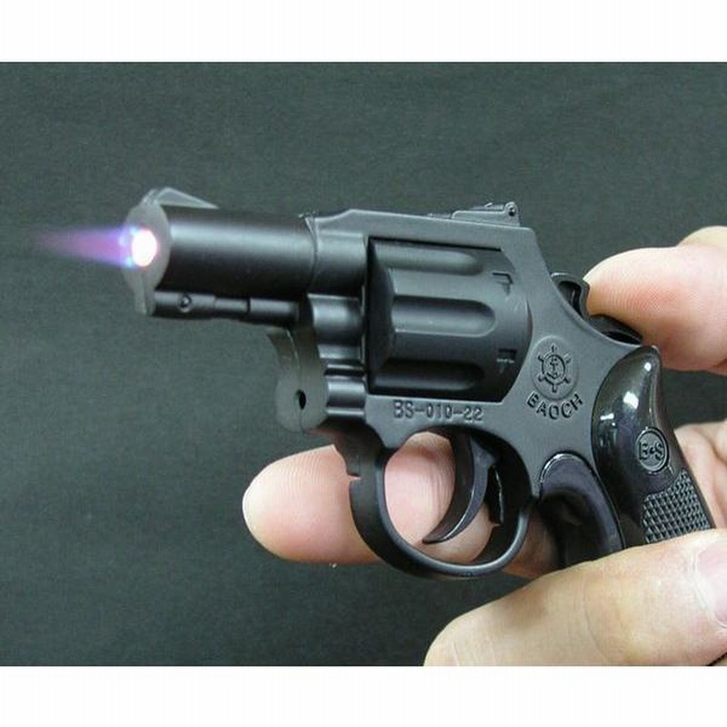 BSリボルバーライター マットシルバー GUN 銃 ミリタリー ガス