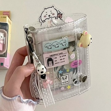 臺灣出貨💥小紅書同款m5活頁手賬本pvc透明可diy小卡收納冊筆記本日記本