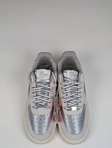 微瑕疵-左右腳鞋面髒汙、中底、鞋底泛黃 DQ5079-001/5 Nike Air Force 1 '07 LX 銀灰 緞面 休閒鞋 女鞋