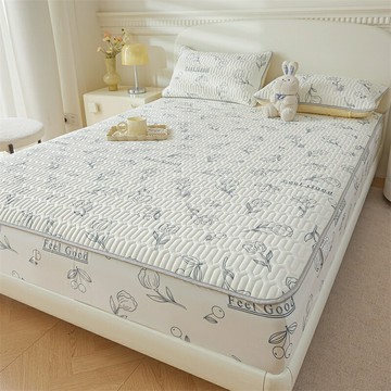 夏季乳膠冰絲涼蓆三件組 乳膠床包 單人床包 雙人床包 防滑床包 床罩 多種花色 床包組 床包 床單 枕套