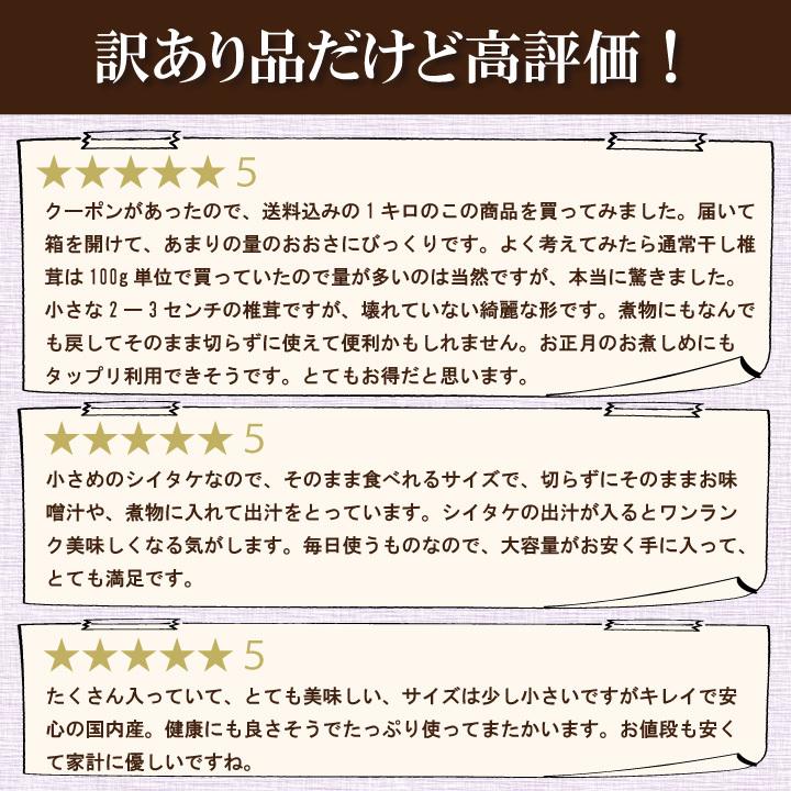 業務用国内産菌床椎茸500g×2　干し椎茸 国産 訳あり 大容量 送料無料 無農薬 最安値挑戦中