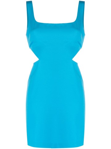 P.A.R.O.S.H. - cut-out detail short dress - women - Polyester/Spandex/Elastane - M - Blue
