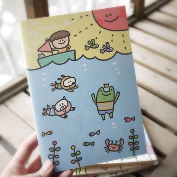 格子筆記本_藍色蘇打水