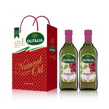 【廠商直送】Olitalia奧利塔葡萄籽油禮盒組1000ml-2入